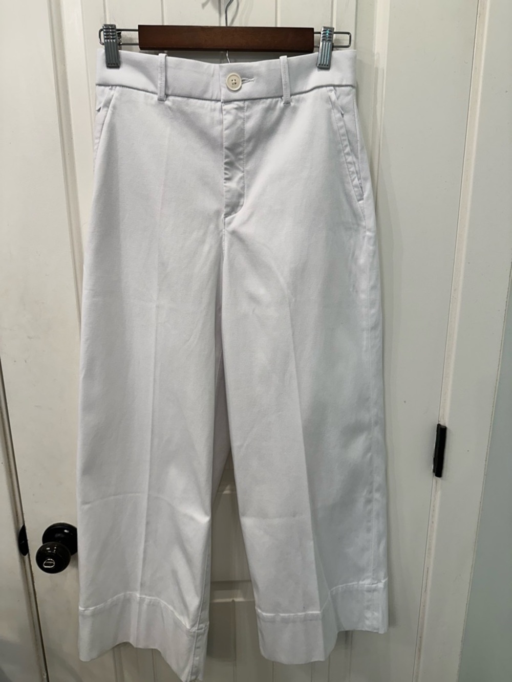 SPANX Stretch Twill Crop Wide Leg Pants 2.0 White Size S / P